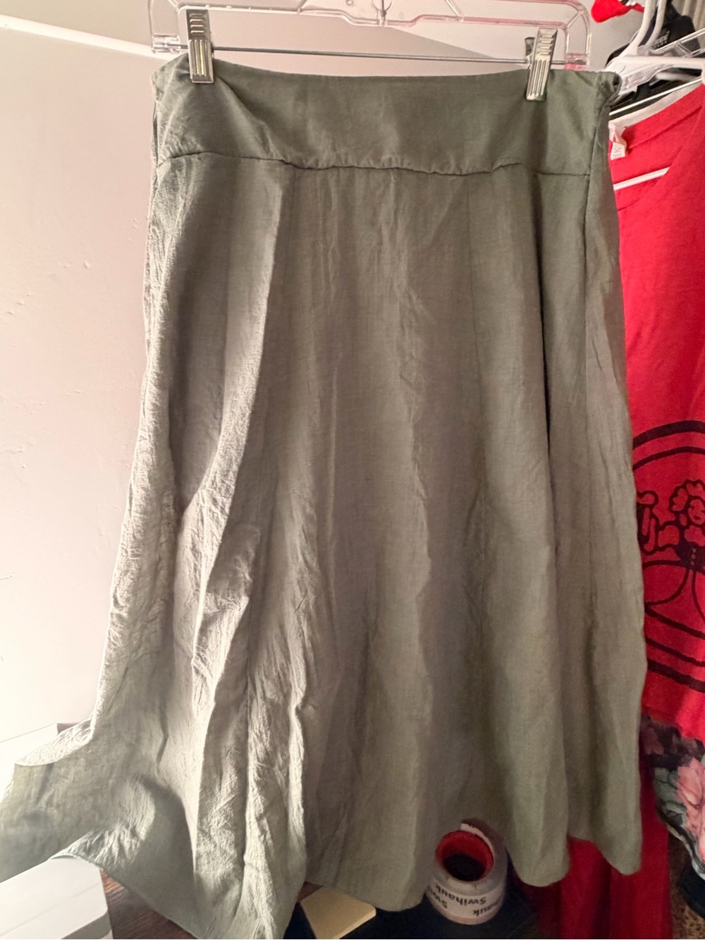 Laura Scott Maxi Skirt in Sage Green